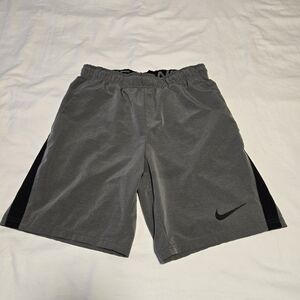 Nike Dry Fit Men's Athletic Shorts, Size S, Small, Gray Black